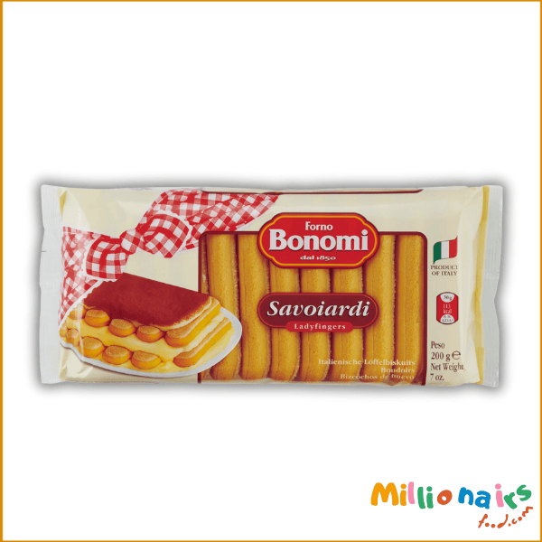 Bonomi Savoiardi Lady Finger Biscuit- 200 Gm Bonomi Savoiardi Lady Finger Biscuit – 200g | Light & Crispy Dessert Biscuit - Image 1