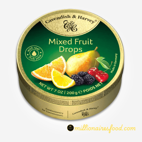 Cavendish & Harvey Mixed fruit drops 200g 450 Cavendish & Harvey Mixed Fruit Drops – 200g Tin - Image 1