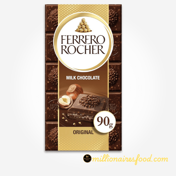 Ferrero Rocher Original Milk Chocolate Bar- 90g 620 Ferrero Rocher Original Milk Chocolate Bar 90g