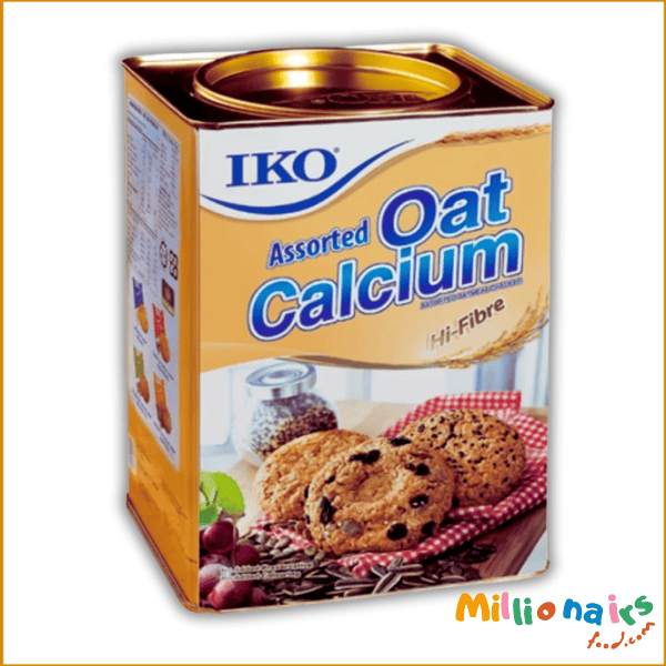 IKO Hi-Fibre Assorted Oat Calcium Oatmeal Crakers (Serat Tinggi) Tin- 700g IKO Hi-Fibre Assorted Oat Calcium Oatmeal Crackers – 700g | High-Fibre & Healthy Snack - Image 1