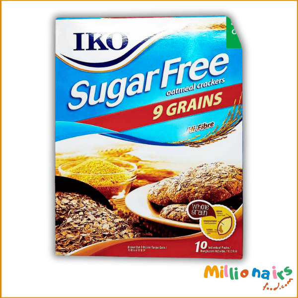IKO Sugar Free Oatmeal Crackers 9 Grains- 220 gm IKO Sugar-Free Oatmeal Crackers – 9 Grains 220g | Healthy & Crunchy Snack - Image 1