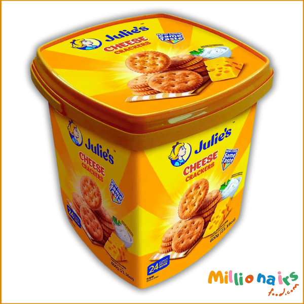 Julie's Cheese Crackers- 600gm (21.16oz) Julie’s Cheese Crackers – 600g (21.16oz) | Savory & Crunchy Snack - Image 1