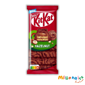 Enjoy KitKat Hazelnut Chocolate Bar 99g – crispy wafer layers coated in smooth milk chocolate with rich hazelnut flavor. A perfect crunchy and nutty treat.