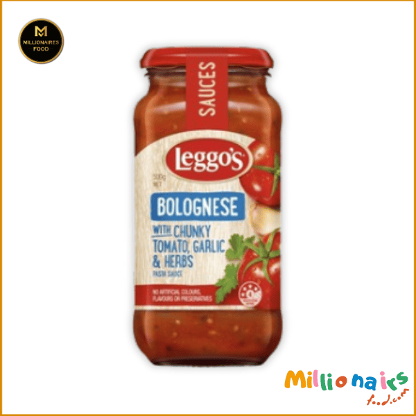 Leggo's Bolognese with Chunky Tomato Garlic & Herbs Pasta Sauce - 490gm Leggos Bolognese Pasta Sauce – 490g | Chunky Tomato, Garlic & Herbs - Image 1