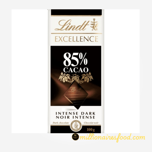 Lindt EXCELLENCE 85% Cacao Dark Chocolate Bar- 100g 550 (1) Lindt 85% Dark Chocolate 100g – Extra Intense & Premium Cocoa Experience