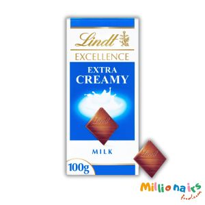Lindt Excellence Milk Extra Creamy 100g – Ultra Smooth & Luxurious Chocolate Indulgence