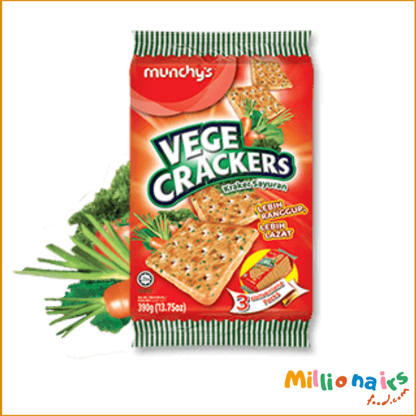 Munchy's Crackers Vege Cracker- 390gm (1) Munchy’s Crackers Vege Cracker – 390g - Image 1