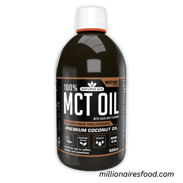 Natures Aid MCT Oil 500ml Hazelnut Natures Aid 100% MCT (Medium-Chain Triglycerides) Premium Coconut Oil with Hazelnut Flavour 500ml (UK) - Image 1