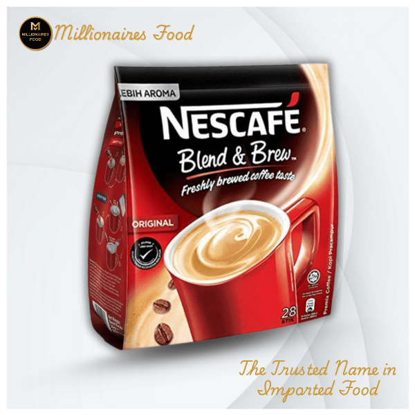 Nescafe 3 in 1 Original Blend & Brew Premix Coffee (25 sticks x 18gram) NESCAFÉ 3-in-1 Original Blend & Brew Premix Coffee – 25 Sticks × 18g - Image 1