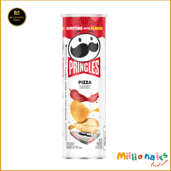 Pringles Pizza Flavoured158g(USA) (1) Pringles® Pizza Flavoured Potato Chips – 158g (USA) - Image 1