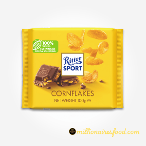 Ritter Sport Cornflakes 100g – Crispy Milk Chocolate with Cornflakes