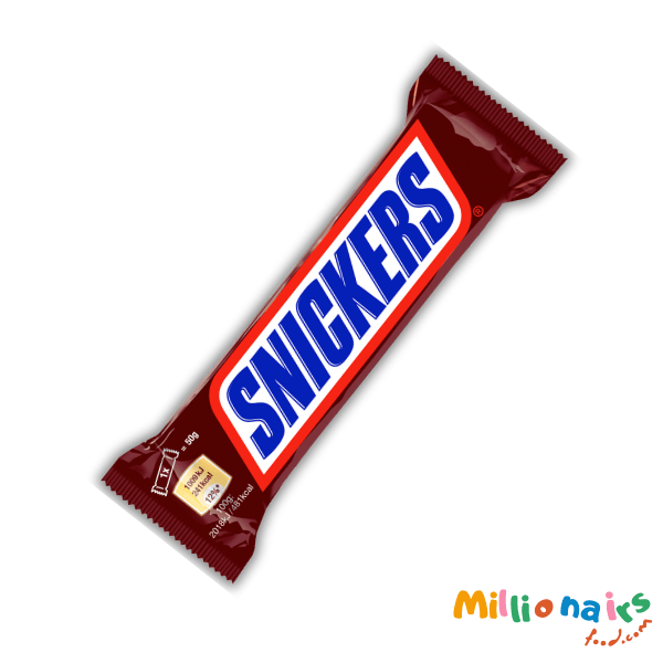 Snickers 50g (1) Snickers Chocolate Bar 50g – Powerful Energy Peanut Caramel Chocolate Bar
