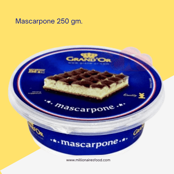 www.millionairesfood.com (1) Grand'or Mascarpone Cheese 250g – Premium Dutch Cream Cheese - Image 1