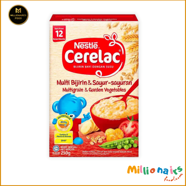 Nestle Cerelac Multigrain & Garden Vegetables 250 gm12mount 950 Nestlé CERELAC Multigrain & Garden Vegetables – 250g (For 12+ Months Babies) - Image 1