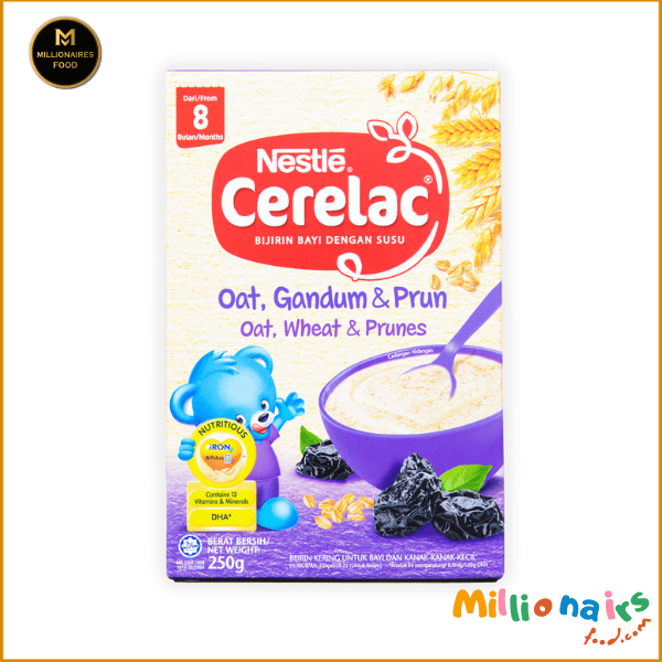 Nestle Cerelac Oat, Wheat & Prunes box 250 gm 950 Nestlé Cerelac Oat & Wheat with Prunes – 250g - Image 1